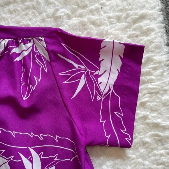 VINTAGE: Rainbow Paradise 70s Hawaiian shirt with feather pattern - size small - Picture 6 of 9